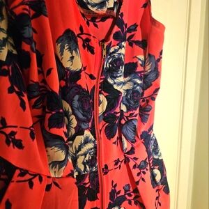 Dex Pink and Blue Floral Dress